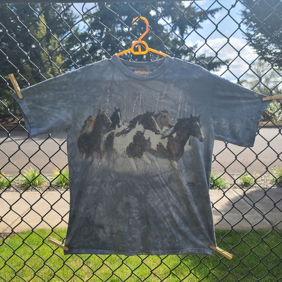 Horse Tie-die T-shirt 1999 Wyoming - M - Picture 1 of 5